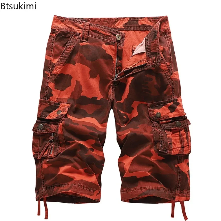 

2026 New Camo Cargo Shorts Summer Fashion Multi-Pocket Straight Casual Shorts Streetwear Male Outdoor Workout Pants Plus Size 42