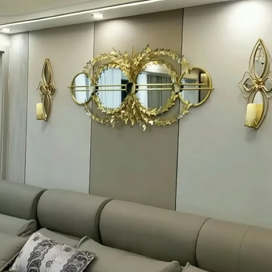 Restaurant Mirror Modern Simple Creative Bar Counter Cafe Dining Table Dining Room Candlestick Wrought Iron Metal Pendant Iron M