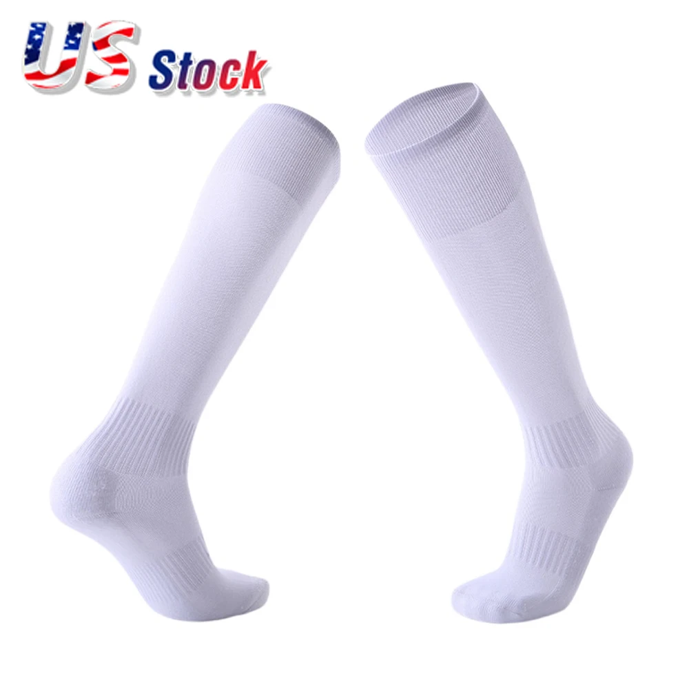 US Stock 10 Pairs Blank White Sublimation High Knee Socks Sublimation Printable Athletic Unisex Socks Personalized DIY Socks