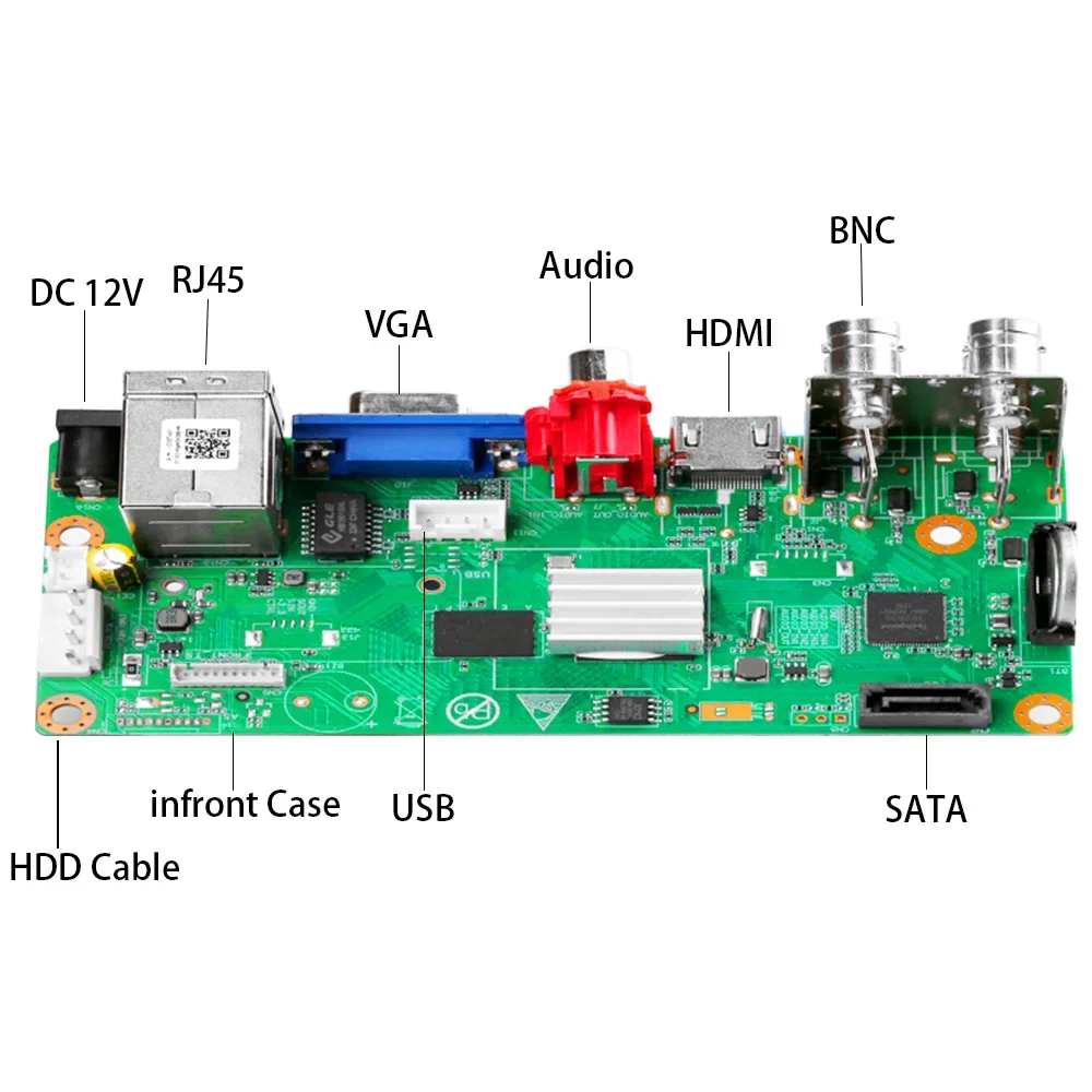 Imagem -04 - Gravador de Vídeo Cctv para Câmeras Internas e Externas ip Cam Onvif Coaxial Xmeye Pro App 4ch Mp-n Pcb Ahd Dvr