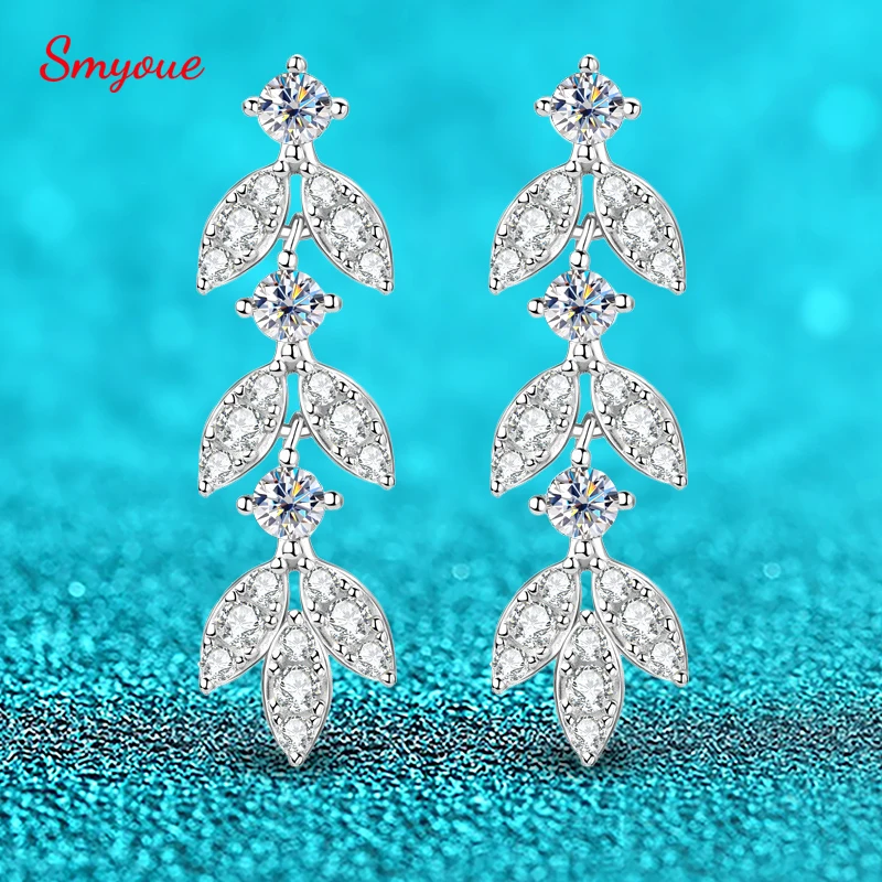 

Smyoue 0.6CTTW Tassel Moissanite Drop Earrings for Women Luxury Sparkling Wedding Bride Jewelry S925 Sterling Silver Wholesale