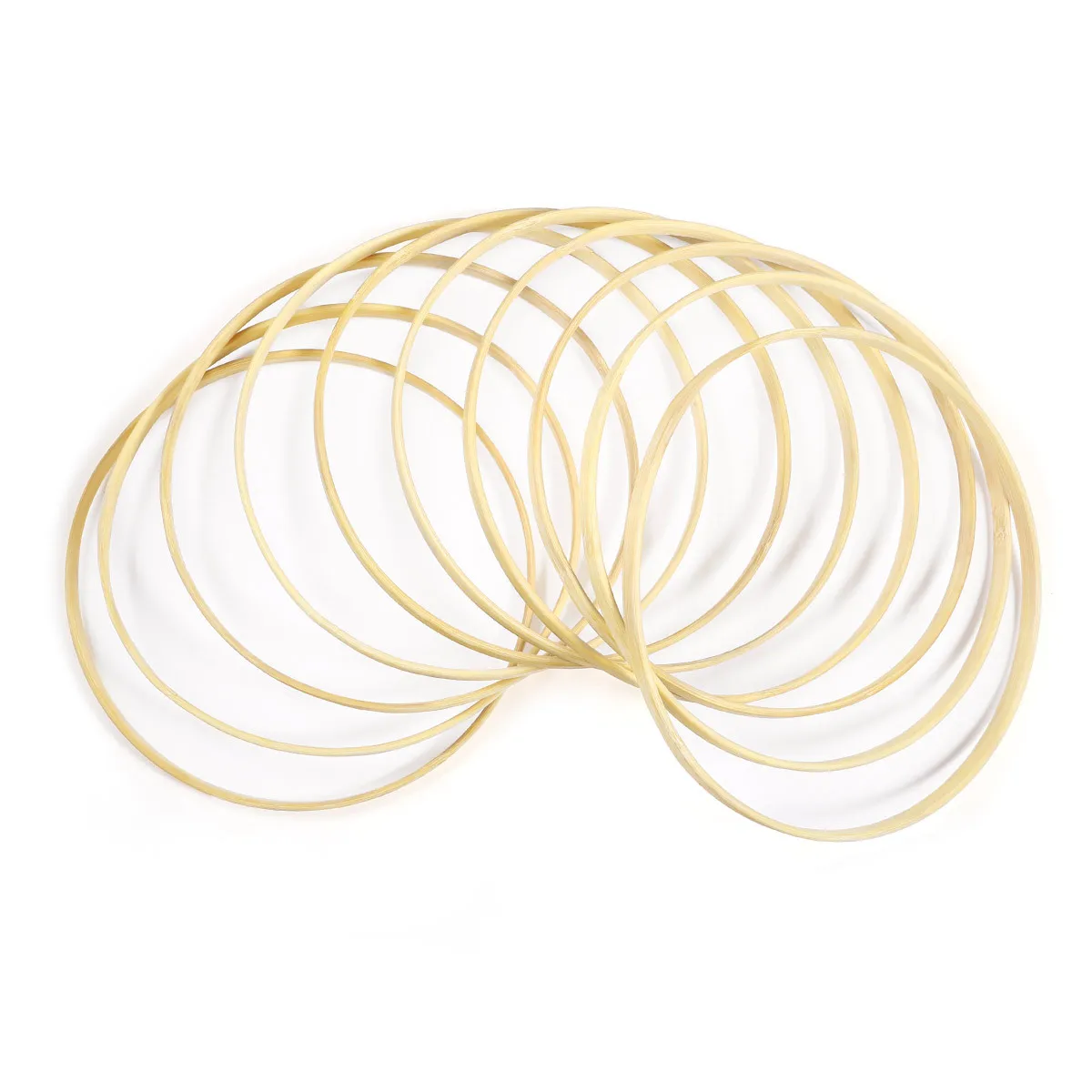 

10Pcs Dreamcatcher Bamboo Rings 20Cm Diameter Wooden Embroidery Hoops DIY Craft Tools Dream Catcher Accessories Home