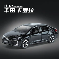 1:32  Alloy Diecast Corolla Model Sedan Toy Cars Simulation Sound Light Pull Back Toys Vehicle For Children Collection