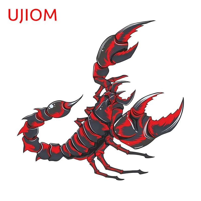 UJIOM Red Venomous Scorpion Wall Sticker Enchanting Fashion Surfboard Kitchen Vinyl Decal Suitable For Decoration Chambre