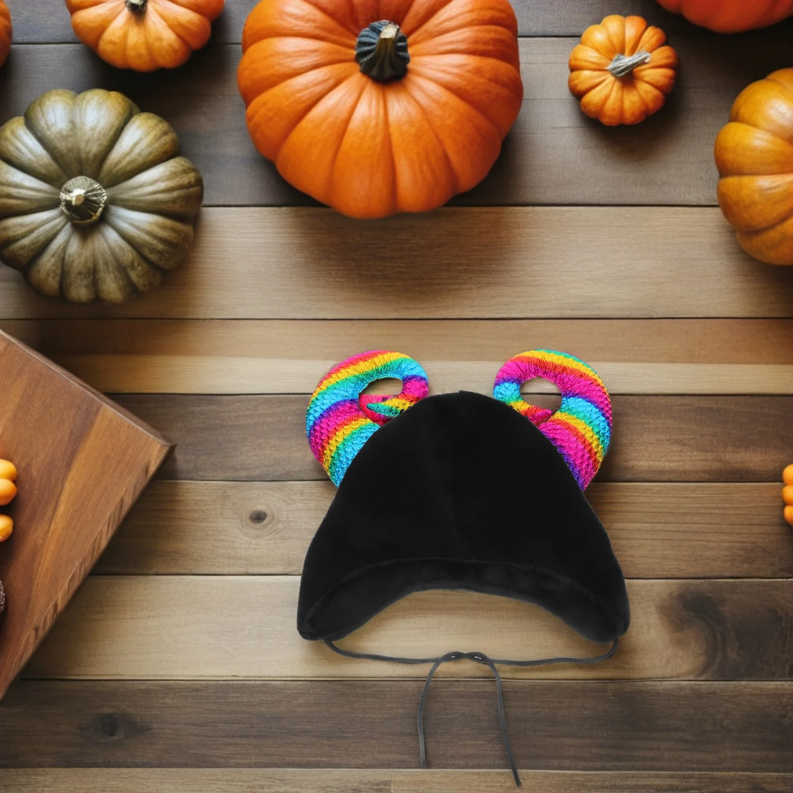 

Cow Horned Witch Hat Lightweight Beanie Kids Horn Cap Unique Design Party Photo Booth Winter Outdoor Cosplay Headwear