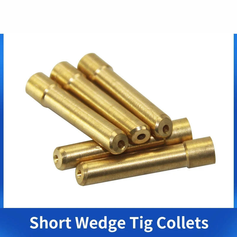 10PCS Wedge Tig Tungsten Electrode Collet 1.0MM  1.6MM 2.4MM 3.2MM Length Argon Welding Consumable For WP17/18/26 Torch