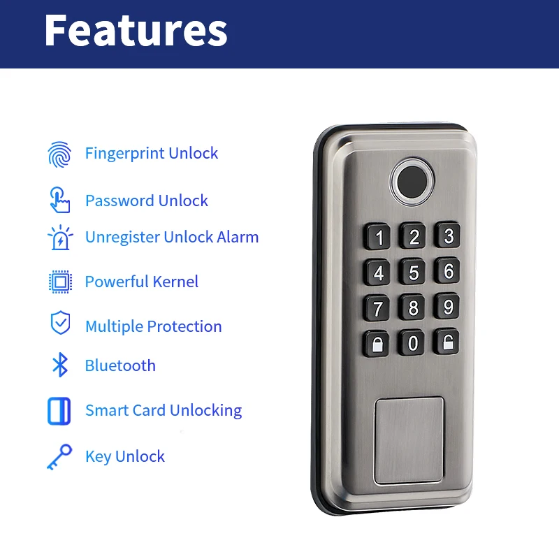 BBDHOME Smart Lock Fingerprint Unlock Bedroom Door TTlock App Deadbolt Digital Electronic Keypad For Front Door High Security