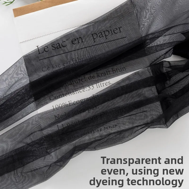 

Ultra-Thin Bla Stoings Women's Sexy T-Ba Summer Thin 0D Internet Famous High-Transparency Pure Desire Silk Stoings