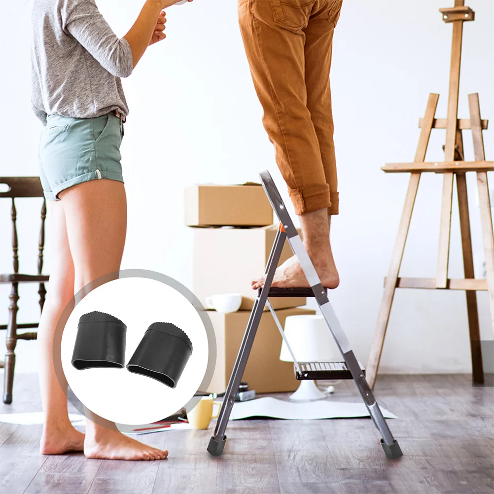 2 قطعة حصيرة القدم خطوة عدم الانزلاق غطاء سيليكون سميكة الساق حامي استبدال للمنزل مكتب متجر استخدام دائم مكافحة