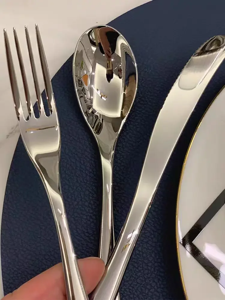 304 stainless steel European style steak knife, fork, spoon, home hotel grade Western tableware set, 3-piece tableware set