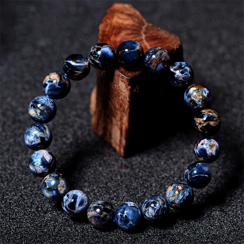 

Natural Blue Yellow Pietersite Round Beads Bracelet Jewelry Healing Beads 8mm 9mm 10mm 11mm 12mm 13mm Namibia Women Men AAAAAA