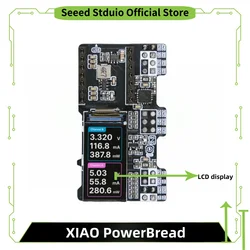 XIAO PowerBread High Power Breadboard Supply and Meter With Built-in Monitoring Color LCD Display Compatible XIAO Dev Board