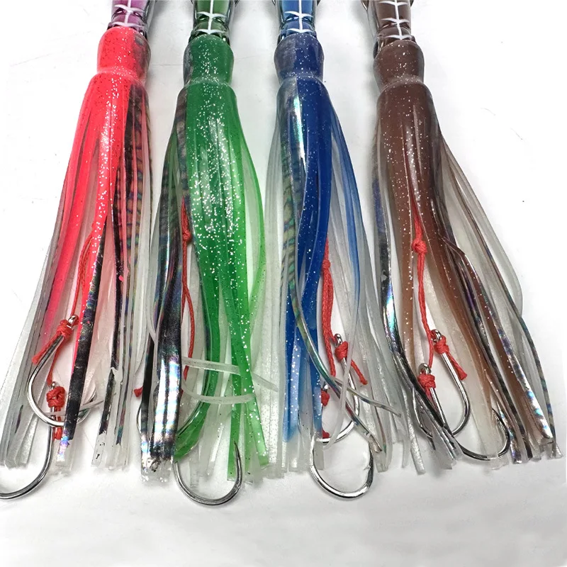 60g, 100g, 150g, 200g Skirted Octopus Lure – Slow-Pitch-Jigging-Trolling-Köder für Salzwasser-Tiefseefischen – Detail 11