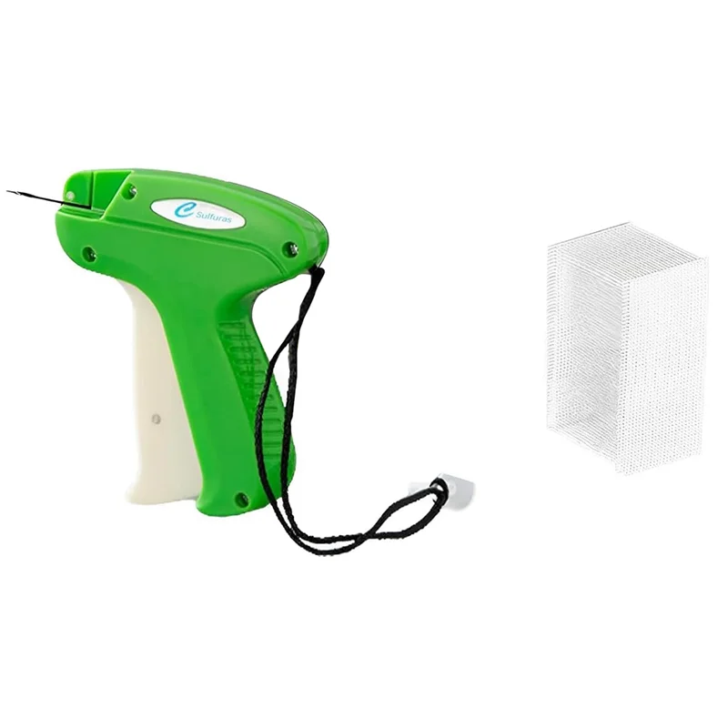ABMO Fixateur rapide pour vêtements, pistolet pour matériel de couette, Mini pistolet cousu avec attaches à 1000 barbes, Mini pistolet à points pour vêtements