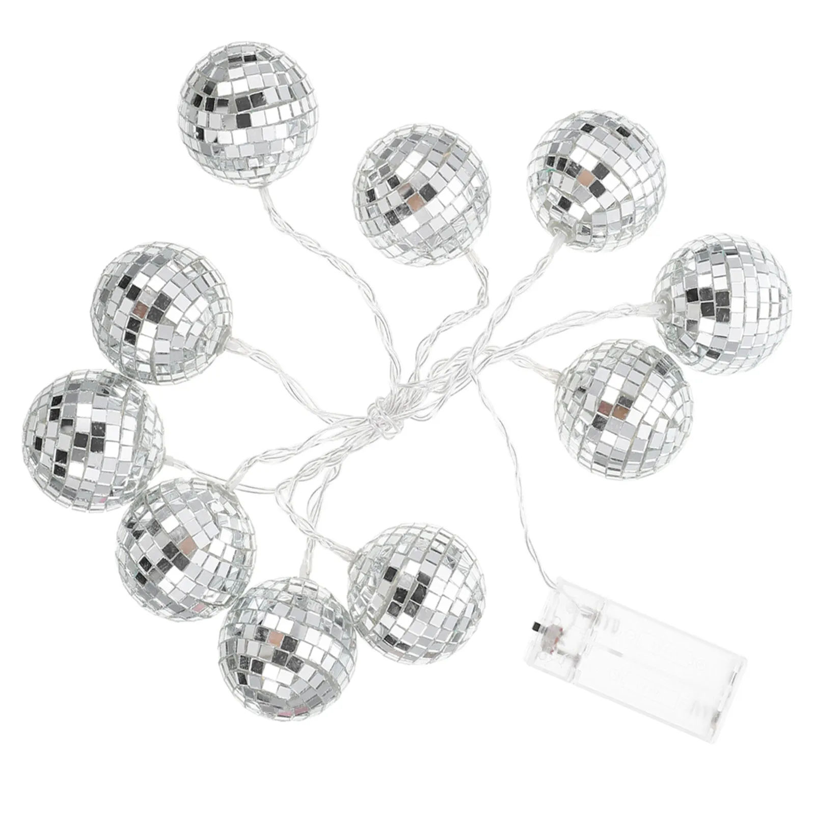 

1Set LED Disco Ball Light String Glass Mirror Decorative Hanging Light for Christmas Tree Door Wall Window Party Wedding