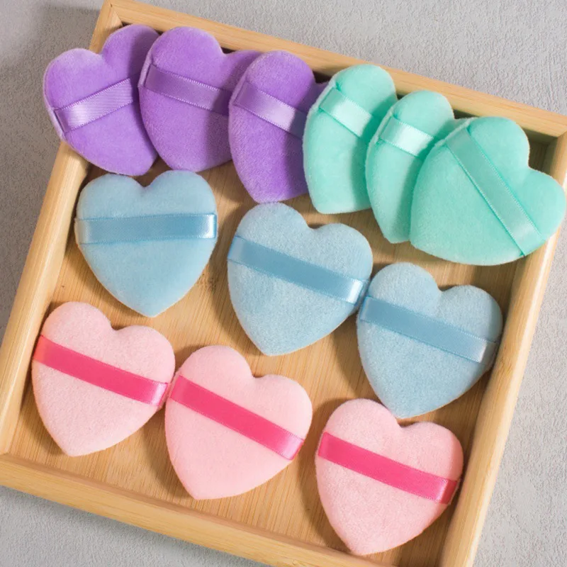 8 szt. Puszki do makijażu w kształcie serca/trójkąta, gąbeczki do pudru, do konturowania twarzy i konturowania oczu, gąbki do makijażu, kosmetyczne narzędzia dla kobiet