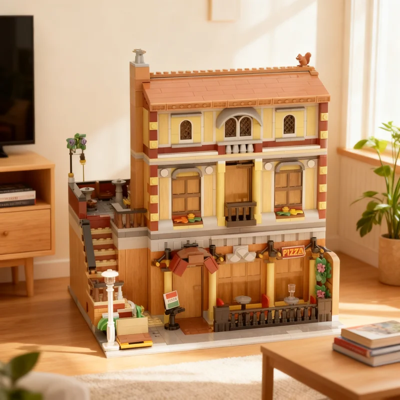 2391pcs MOC Modular Buildings Pizzeria 10312 Jazz Club Alternative Build Model Christmas Gift DIY Set Home Decor