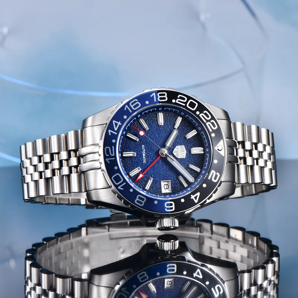 2025 neue RollsTimi GMT Herrenuhren, luxuriöse mechanische Armbanduhren, Automatikuhr für Herren, leuchtend, wasserdicht, AR-Saphir-Geschenk