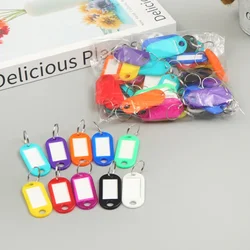 10pcs/lot Colorful Plastic Keychain Key Tags label Numbered Name Baggage Tag ID Label Name Tags With Split Ring