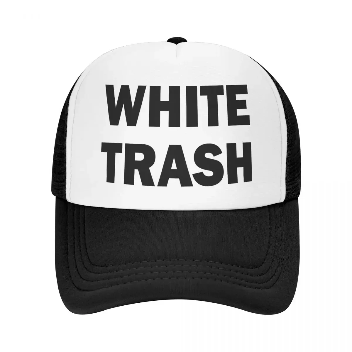 New Custom White Trash Redneck Funny Ghetto USA Trucker Hat for Men Women Adjustable Adult Baseball Cap Hip Hop Dad Hat