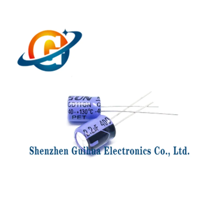 20PCS SUN Sunshine Electrolytic Capacitor CD11GN-PET 400V2.2UF 8 × 10 Direct Insertion High Frequency High Temperature