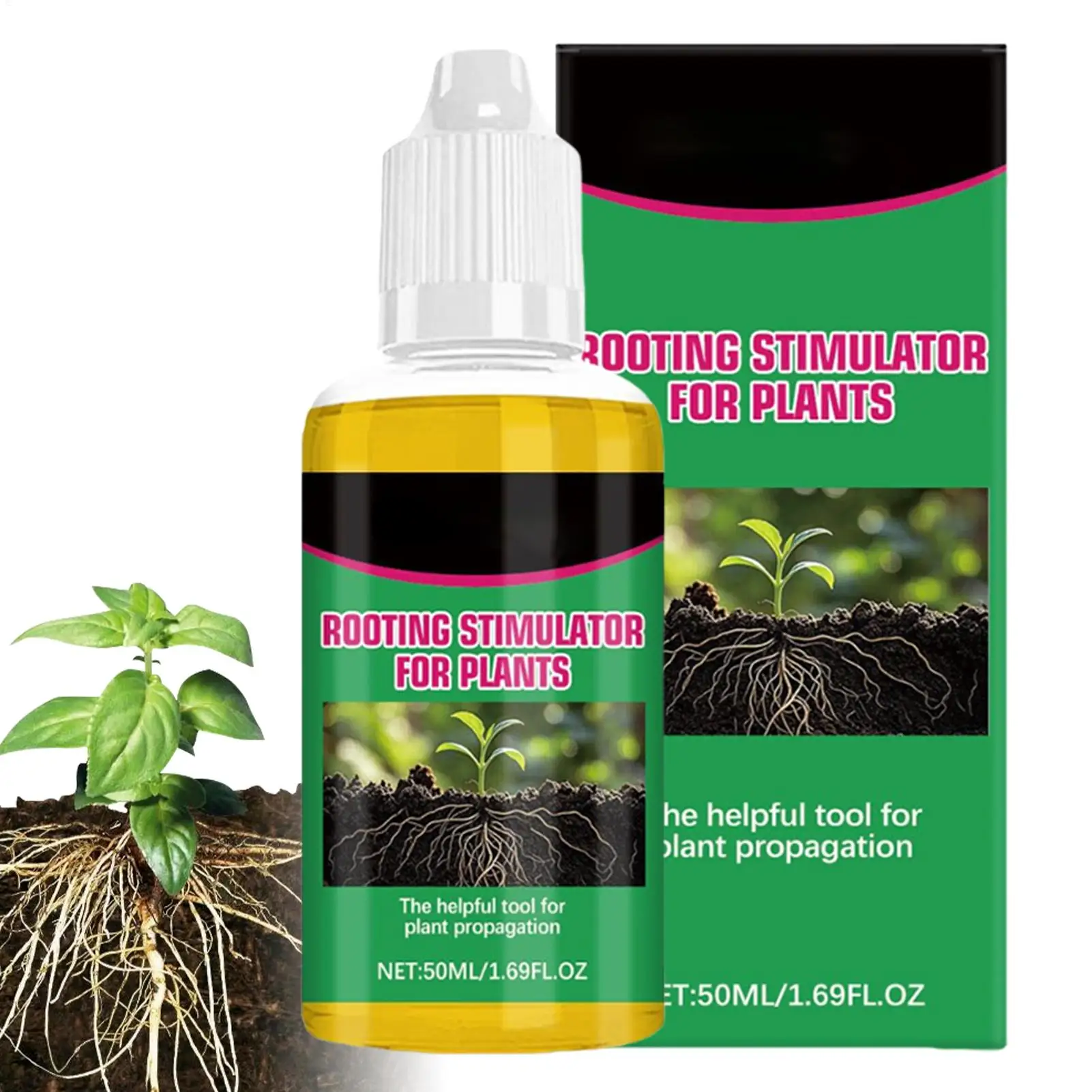 Nutrientes para Raíces de Plantas de 50 ml, Estimulador del Crecimiento de Raíces, Solución Nutritiva Hidropónica, Enriquece la Solución Nutritiva, Crecimiento de Plantas