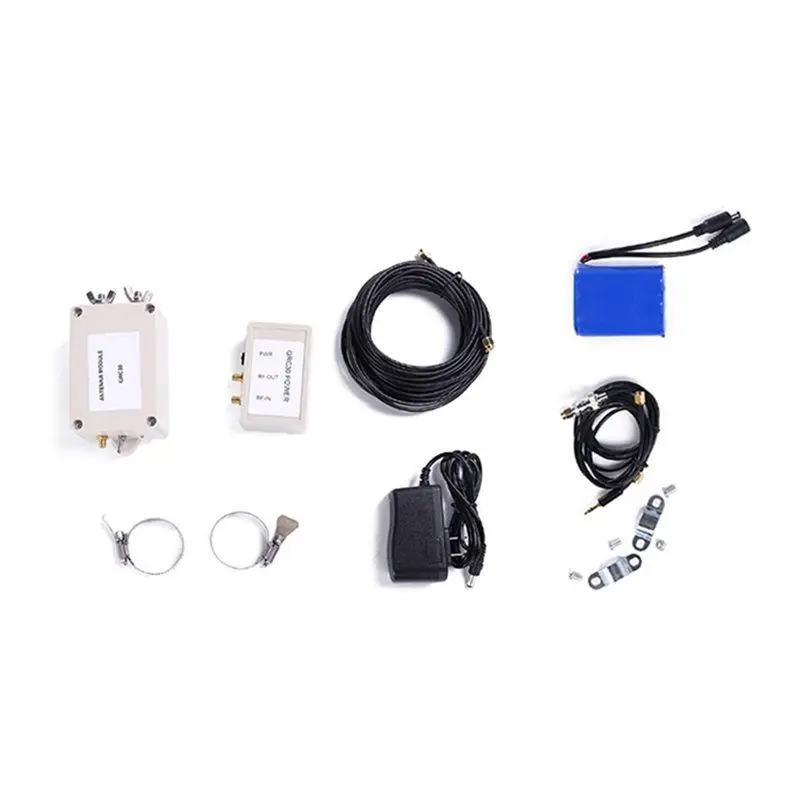 B03B-GRC30 Active Loop Antenna+ Miniwhip 2 In 1 Short Wave Antenna Power Box 0.1- 180Mhz Amateur Radio US Plug