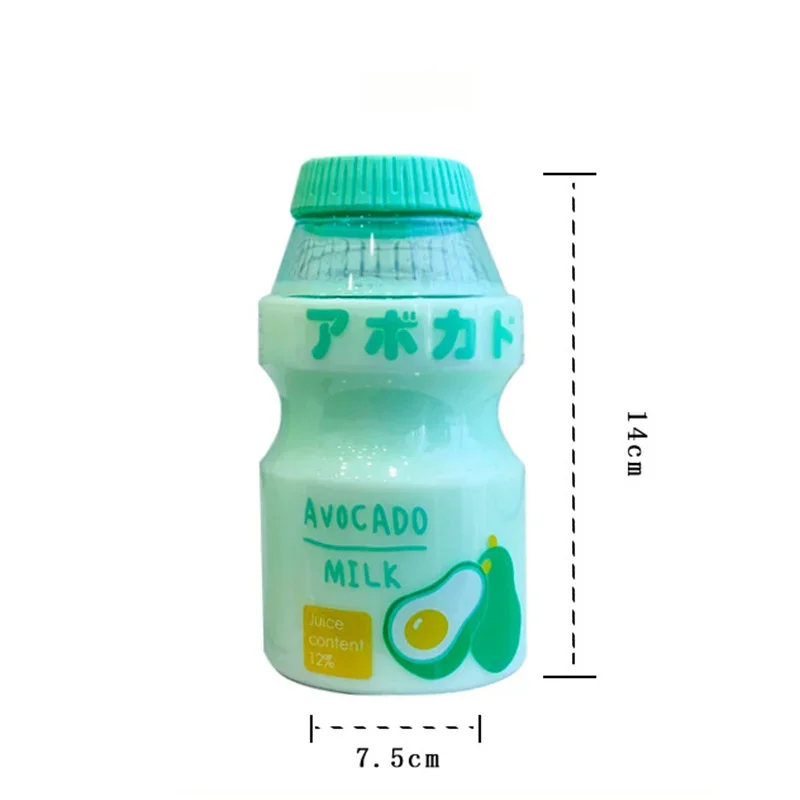 480ml Plastic Lovely Yogurt Water Bottle Travel Drinking Avocado Yakult Shape Kawaii Milk Bottle Children / Girls / Adults