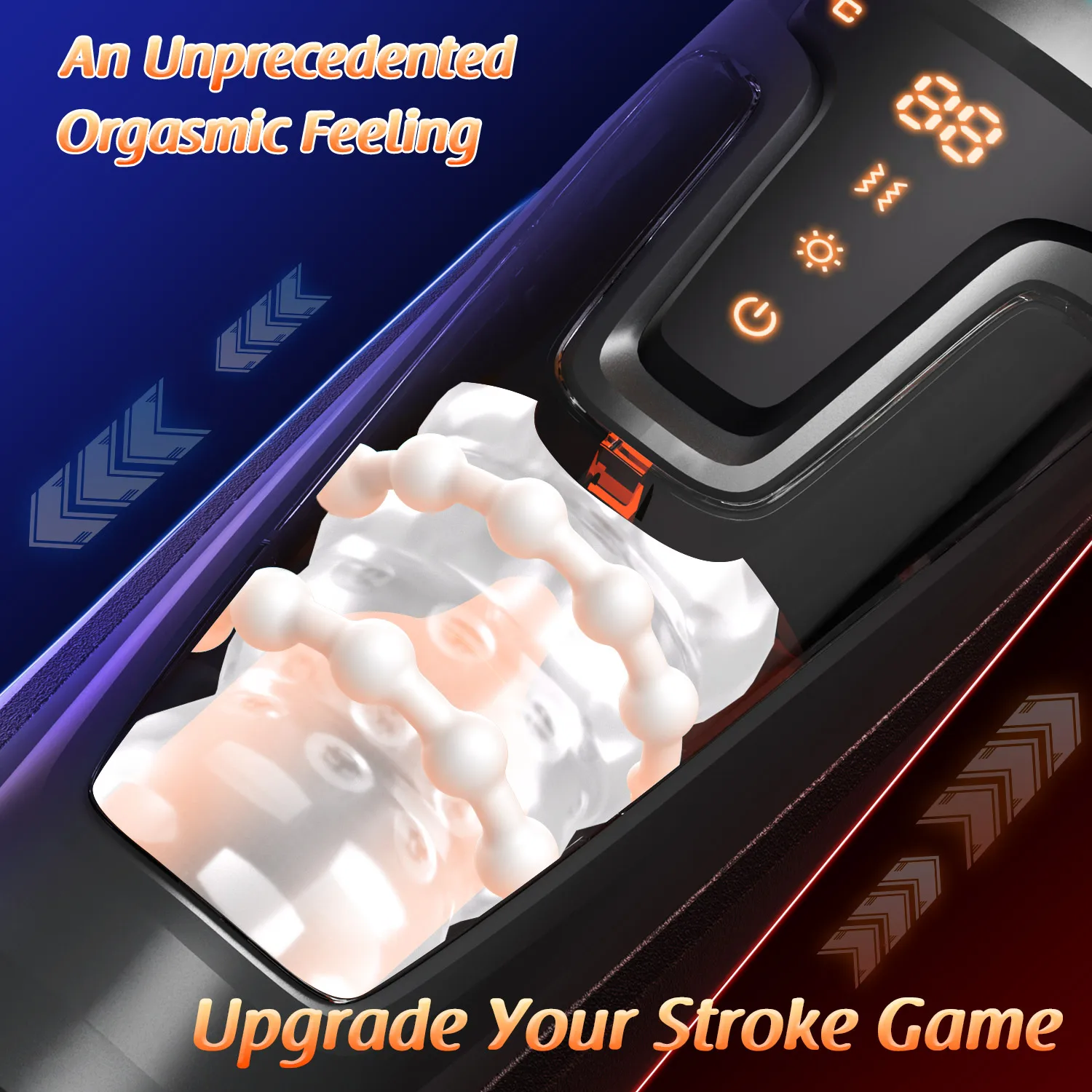 SENSIVO LED Automatic Male Masturbator Goods 19 Modes Thrusting Heating Blowjob Sucking Machine Vaginette Men Sex Toys Adult 18 view 5