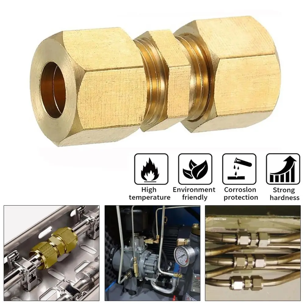 

Brass Brass Compression Fitting 4 5 6 8 10 12 16mm 1/8" 3/16" 1/4" 5/16" 3/8" 1/2" Compression Union Tube Connector Fuel System