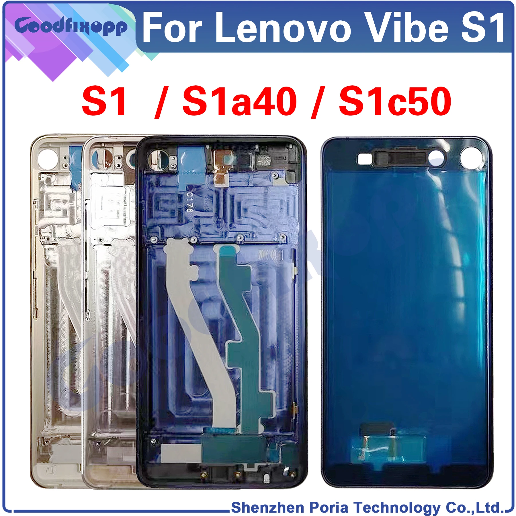 Frame For Lenovo Vibe S1 S1a40 S1c50 Media Case Front Frame Screen Frame Middle Bezel Frame Replacement