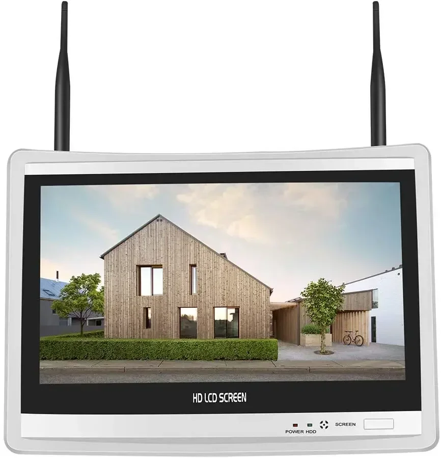 3mp  p2p 4ch wifi nvr kit 12.5 inch hd lcd wireless camera system