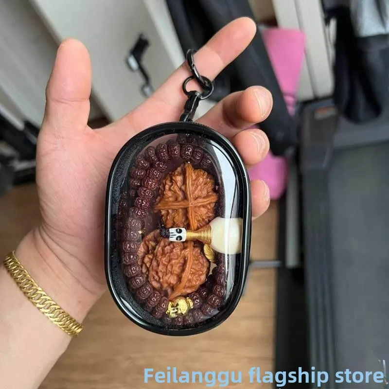 

Portable Transparent Spacecraft Dustproof Bead Bracelet Jewelry Walnut Storage Box Carry-On Toy Plaything Organizer