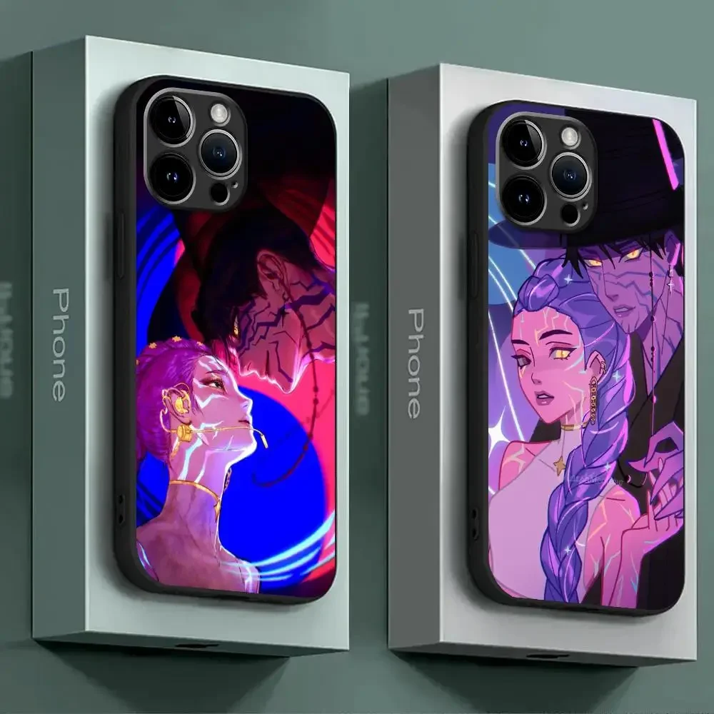 

K-KPop D-Demon H-Hunters Couple Phone Case For iPhone 16 15 11 12 14 13 Pro Max Mini X XSMax XR 7 8 Plus SE4 16e Silica Covers