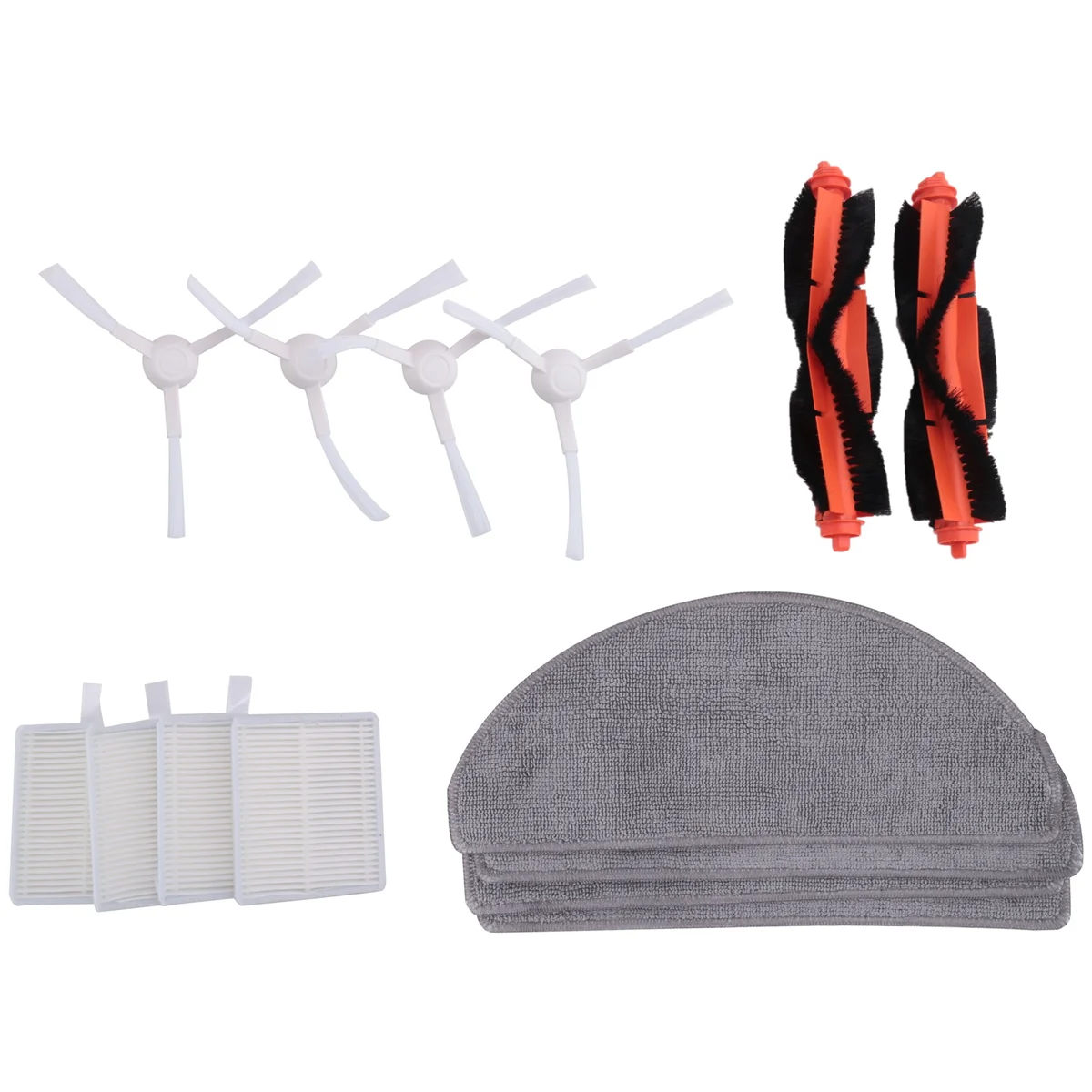 For Robot Vacuum E10 E12 E10C Replacement Spare Parts Accessories Side Brush Hepa Filter Mop Cloth