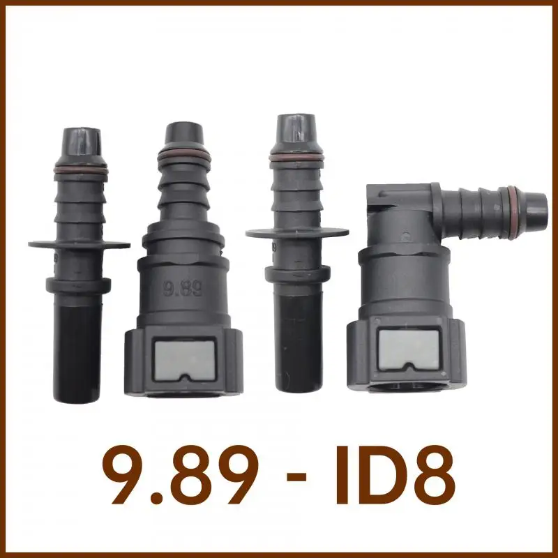 1 Set Car Quick Release Connector Fuel Hose ID8 9.89 Line Rubber Nylon Coupler ID8 Auto Fuel Line Hose Coupler Car Accessories