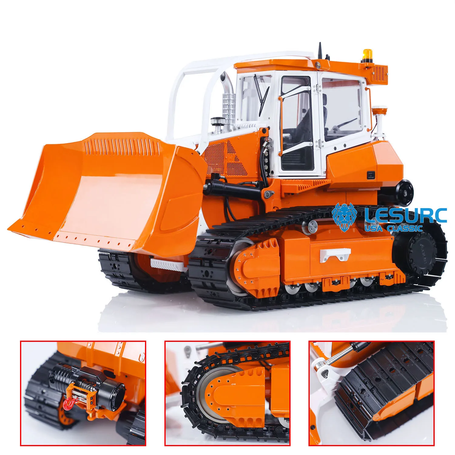 

LESU 1/14 RC Aoue 850K Dozer Metal Hydraulic Remote Control Painted Black Tracks Bulldozer Outdoor DIY Models Cars Boys Toys