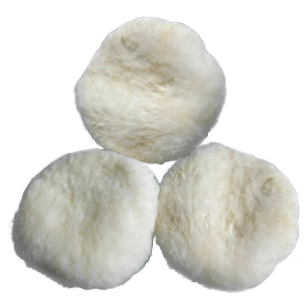

3 Inch Wool Buffing Pad For Compound Cutting Polishing Single Sided Car Polishing Disc Fit Random Orbit Sanders Cleaning