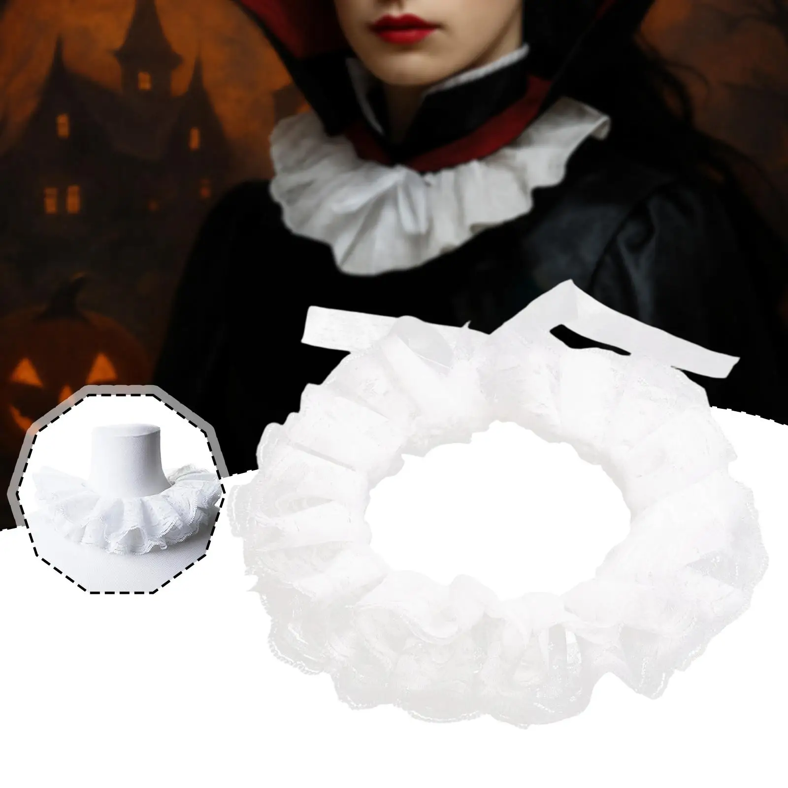 Fake Lace Collars Fashion Choker Soft Detachable for Lady Teens Women Christmas