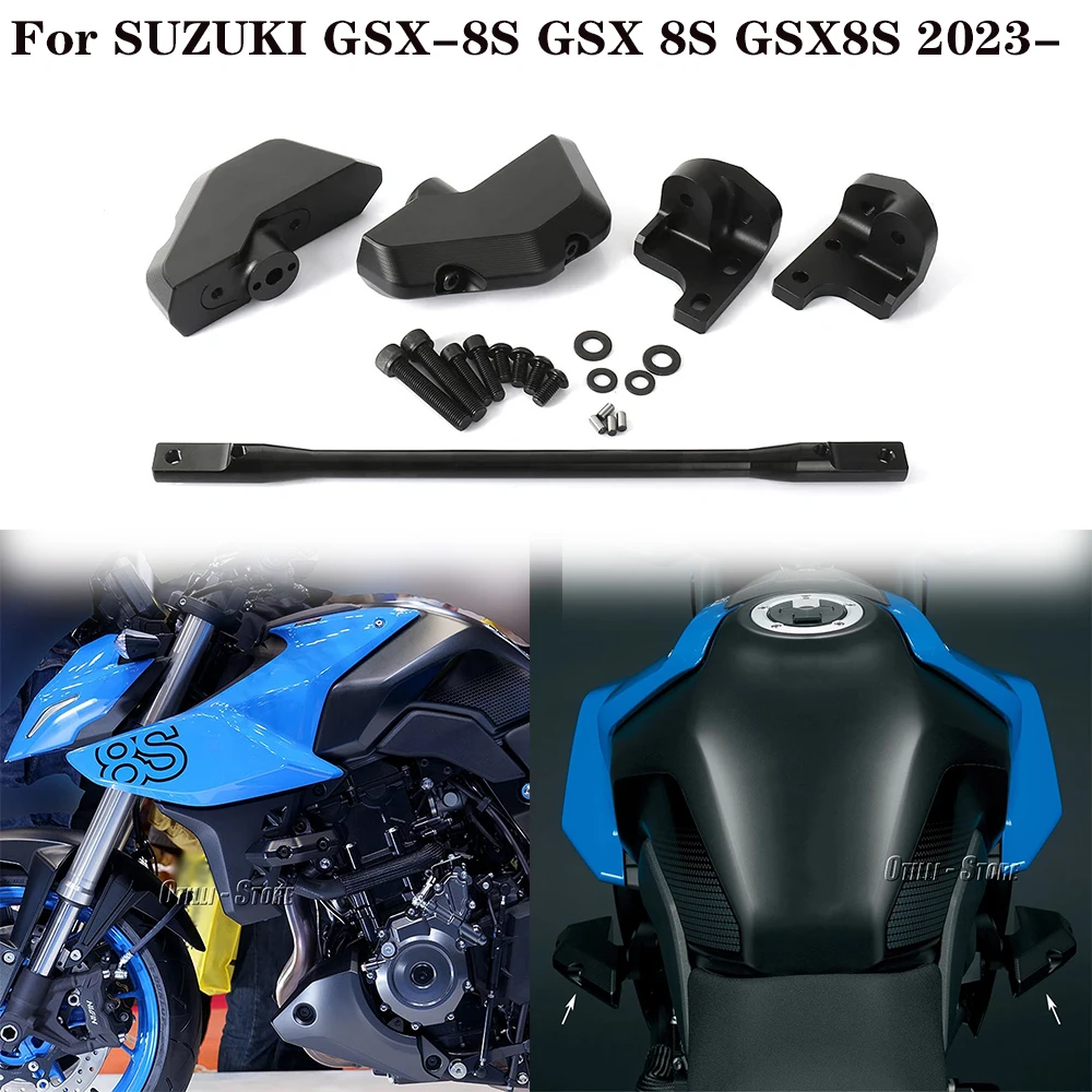 

GSX8S 2024 Frame Slider Crash Protector For Suzuki GSX-8S 2023 Motorcycle Parts Front Fender Fork Crash Pad Frame Slider