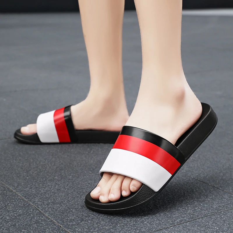 Männer und Frauen Paare rutschfeste farblich passende Hausschuhe Sommer Outdoor große Strandsandalen – Detail 10
