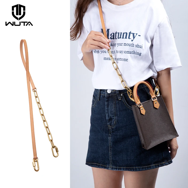 WUTA 100% Couro Genuíno Bolsa Strap DIY Crossbody Substituição Strap Shoulder Bag Strap Para Bolsa Cintos Strap Para For LV Bag