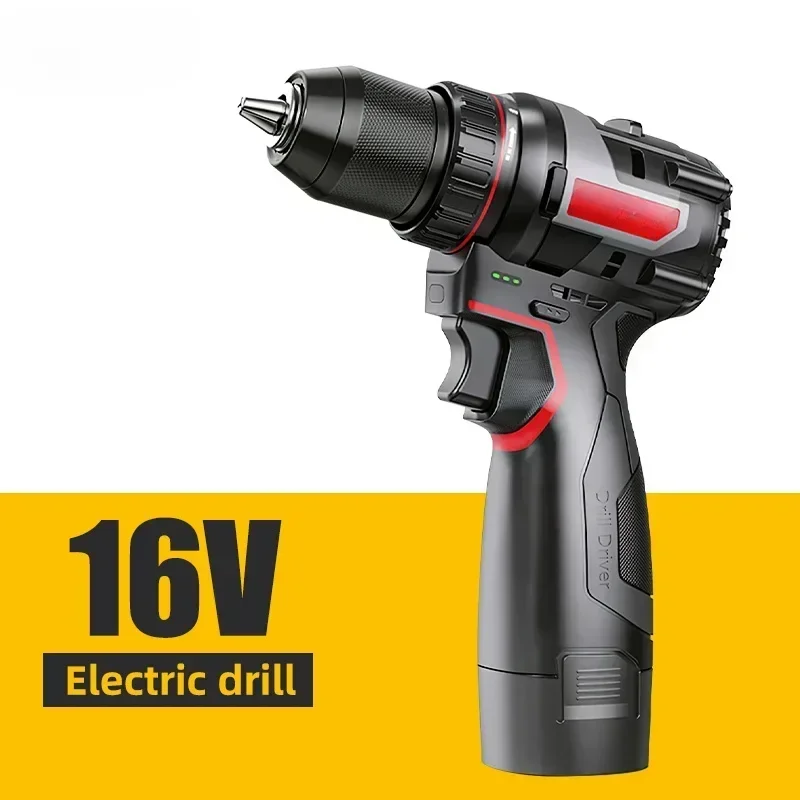 Brushless Cordless Drill 16V 45N.m Mini Wireless Power Tools DC Lithium-Ion Battery Electric Screwdriver Home Drilling Machine