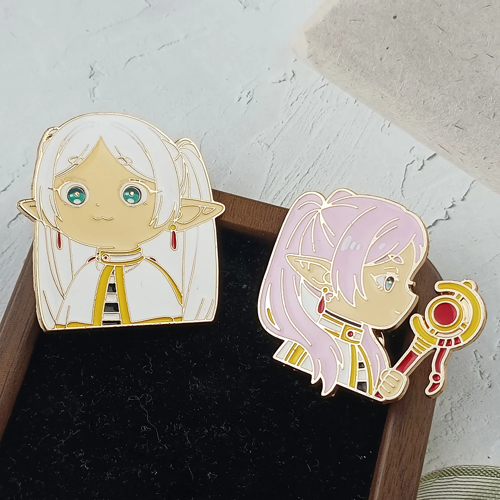 Cute Magic Elf Girls Enamel Pins, Anime Character Lapel Brooches, Decorative Badge Jewelry for Backpack Jacket Clothing Bag