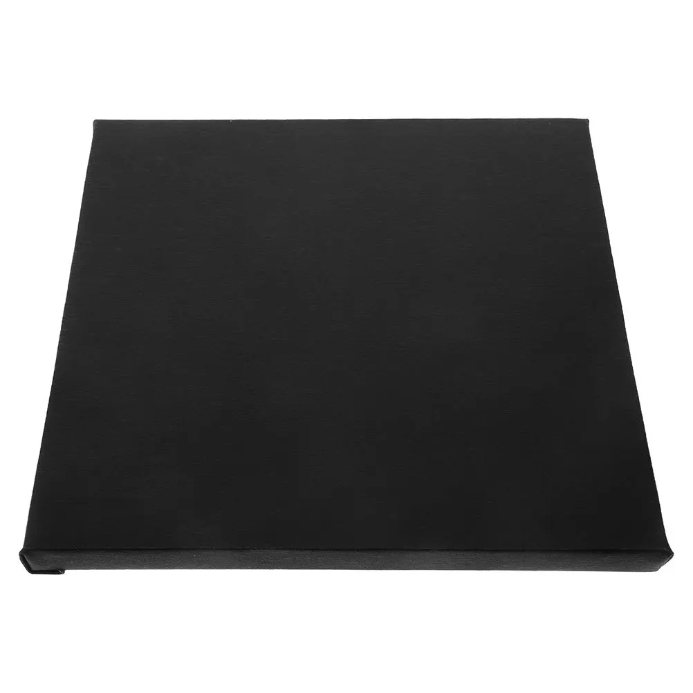 

Painting Canvas Board 12X12 Inch Stretched Black Blank Cotton For Acrylic Oil Watercolor Diy Art Smooth Frame Wood