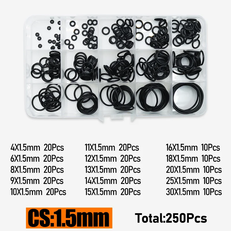 bis zu 3230p O-Ring Gummi NBR Dichtung Unterlegscheibe O Ring Kit Reparatur Wasserhahn Rohr Auto Sanitär Dichtung Ölbeständig Hochtemperatur-O-Ring – Detail 20