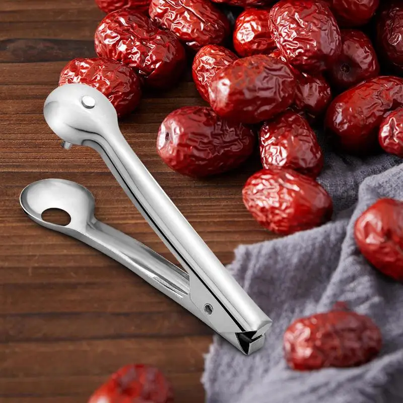 Household Enucleator Tools Stainless Steel Stoner Tool Multifunction Household Hand-Pressing Remover For Jujube Fruit Cherry