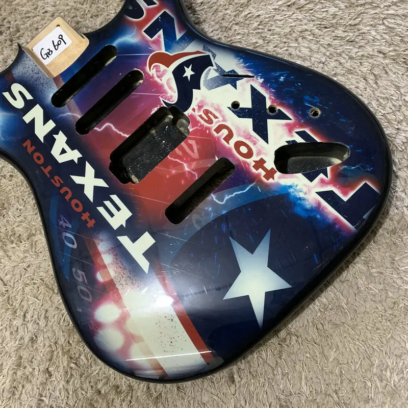 Custom Order Transfer Paintting  Electric Guitar Body SSH Pickups  Tremolo Model DIY Guitar Parts Replace Accessories  GB609