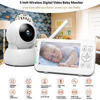 2.4G Wireless Video Baby Monitor with 5 Inches LCD 2 Way Audio Talk Night Vision Surveillance Security Camera Babysitter