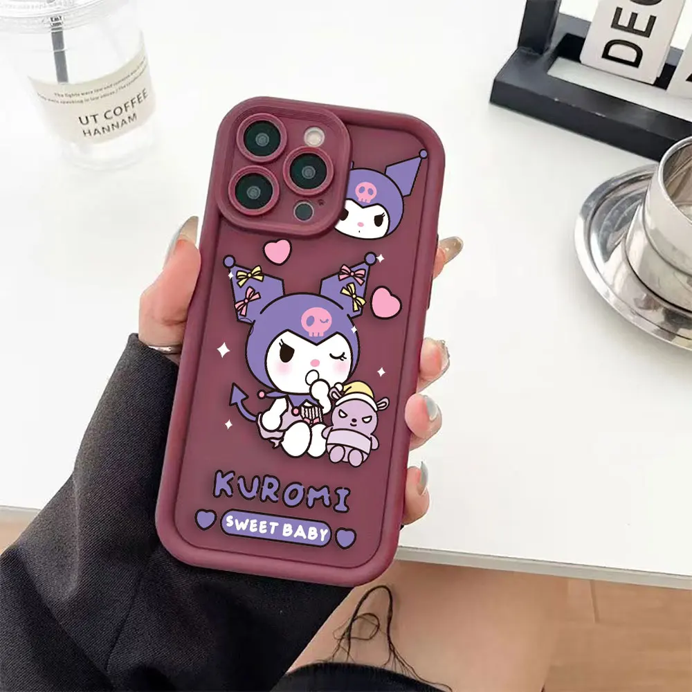 Cartoon Cat Kuromi Baku Phone Case For Redmi A1 A2 A3 C61 NOTE 8 9 9S 10 11 11S 12 12S 13 PRO PLUS 4G 5G Case Funda Capa Shell